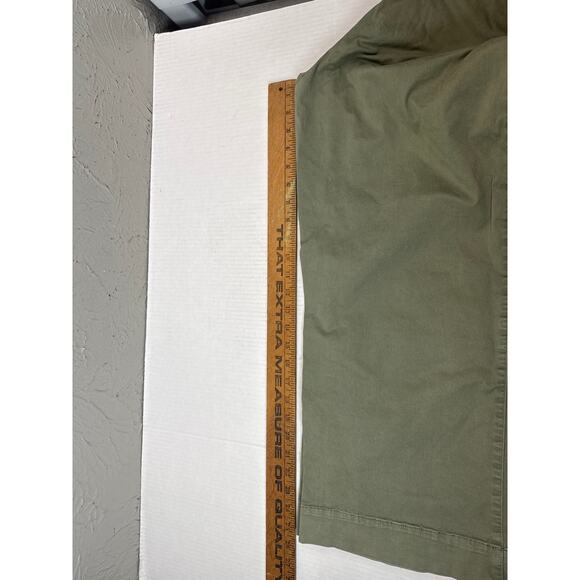 Daily Ritual Wide Leg Green Khaki High‎ Rise Cropped Pants Womens Size 12 - Picture 7 of 8